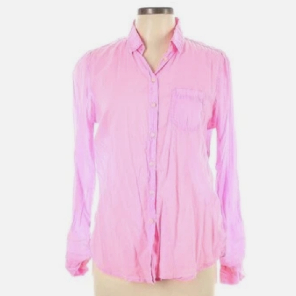 joe FRESH Pink Classic Button Up Shirt Blouse